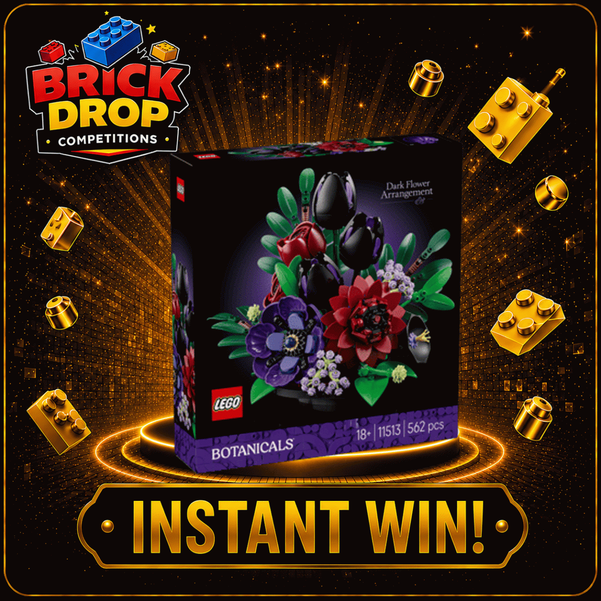 Dark Flower Arrangement (11513)