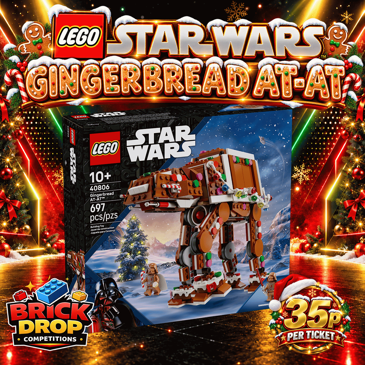 🎄 LEGO® Star Wars™ Gingerbread AT-AT™ Walker (40806)