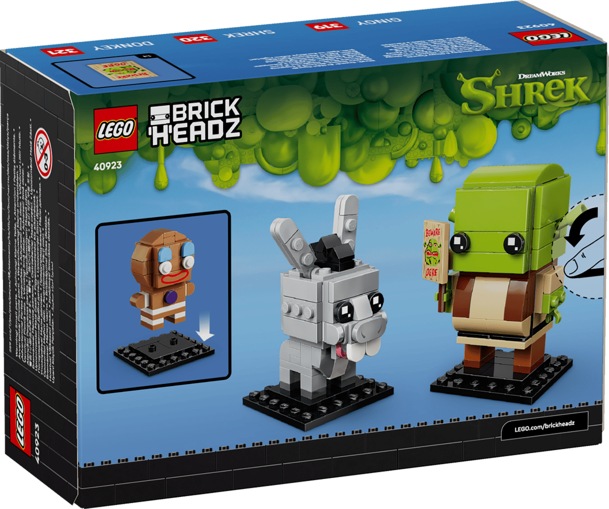  LEGO® BrickHeadz™ Shrek, Donkey & Gingy (40923) image 3